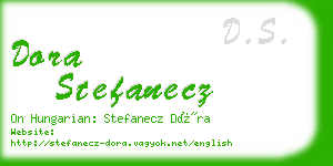 dora stefanecz business card